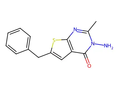 3-amino-6-benzyl-2-methylthieno[2,3-d]pyrimidin-4(3H)-one structure