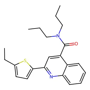 2-(5-ethylthiophen-2-yl)-N,N-dipropylquinoline-4-carboxamide structure