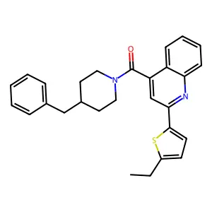 (4-Benzylpiperidin-1-yl)-[2-(5-ethylthiophen-2-yl)quinolin-4-yl]methanone structure