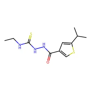 N-ethyl-2-[(5-isopropyl-3-thienyl)carbonyl]hydrazinecarbothioamide structure