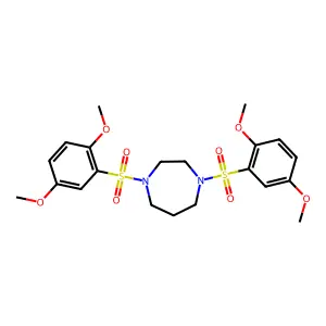 1,4-Bis[(2,5-dimethoxyphenyl)sulfonyl]-1,4-diazepane structure
