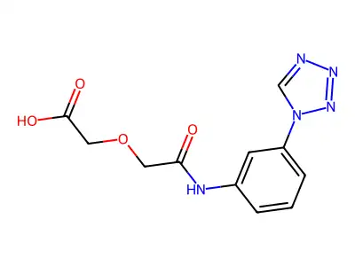 2-[2-Oxo-2-[3-(tetrazol-1-yl)anilino]ethoxy]acetic acid structure