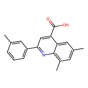6,8-Dimethyl-2-(3-methylphenyl)quinoline-4-carboxylic acid structure