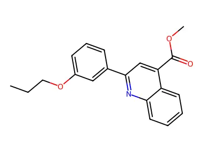 Methyl 2-(3-propoxyphenyl)quinoline-4-carboxylate structure