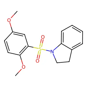 1-(2,5-Dimethoxy-benzenesulfonyl)-2,3-dihydro-1H-indole structure