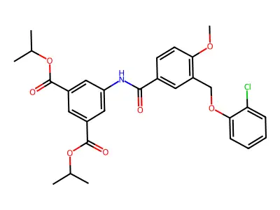 Diisopropyl 5-({3-[(2-chlorophenoxy)methyl]-4-methoxybenzoyl}amino)isophthalate structure