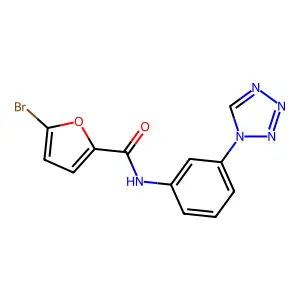 5-bromo-N-[3-(1H-tetrazol-1-yl)phenyl]furan-2-carboxamide structure