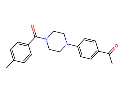 1-[4-[4-(4-Methylbenzoyl)piperazin-1-yl]phenyl]ethanone structure