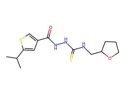 1-(Oxolan-2-ylmethyl)-3-[(5-propan-2-ylthiophene-3-carbonyl)amino]thiourea structure