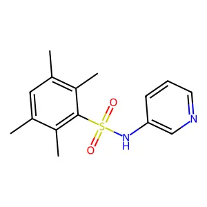2,3,5,6-tetramethyl-N-pyridin-3-ylbenzenesulfonamide structure