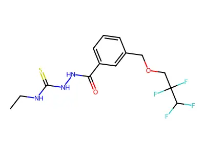 1-Ethyl-3-[[3-(2,2,3,3-tetrafluoropropoxymethyl)benzoyl]amino]thiourea structure