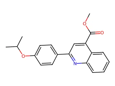 Methyl 2-[4-(methylethoxy)phenyl]quinoline-4-carboxylate structure