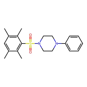 1-Phenyl-4-[(2,3,5,6-tetramethylphenyl)sulfonyl]piperazine structure
