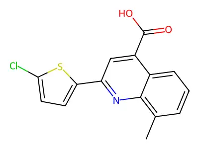 2-(5-Chlorothien-2-yl)-8-methylquinoline-4-carboxylic acid structure