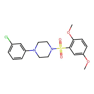 1-(3-Chlorophenyl)-4-[(2,5-dimethoxyphenyl)sulfonyl]piperazine structure