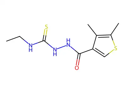 1-[(4,5-Dimethylthiophene-3-carbonyl)amino]-3-ethylthiourea structure