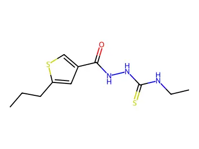 1-Ethyl-3-[(5-propylthiophene-3-carbonyl)amino]thiourea structure
