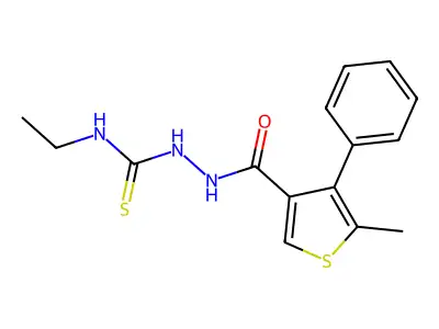 1-Ethyl-3-[(5-methyl-4-phenylthiophene-3-carbonyl)amino]thiourea structure