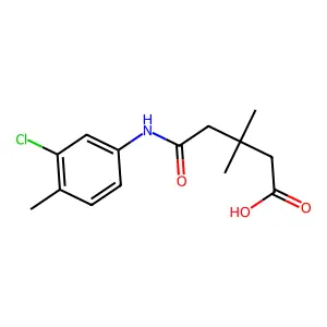 5-(3-Chloro-4-methylanilino)-3,3-dimethyl-5-oxopentanoic acid structure
