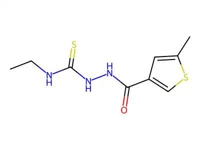 1-Ethyl-3-[(5-methylthiophene-3-carbonyl)amino]thiourea structure