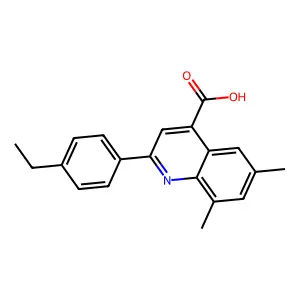 2-(4-Ethylphenyl)-6,8-dimethylquinoline-4-carboxylic acid structure