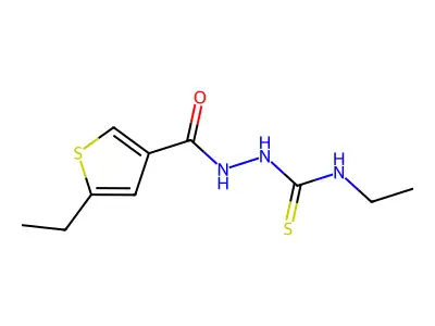 1-Ethyl-3-[(5-ethylthiophene-3-carbonyl)amino]thiourea structure