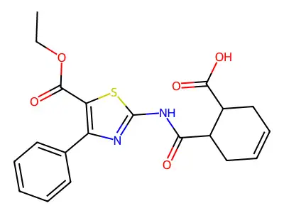 6-[(5-ethoxycarbonyl-4-phenyl-1,3-thiazol-2-yl)carbamoyl]cyclohex-3-ene-1-carboxylic Acid structure