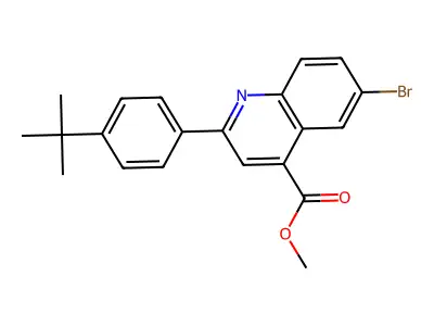 Methyl 6-bromo-2-(4-tert-butylphenyl)quinoline-4-carboxylate structure