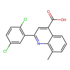 2-(2,5-Dichlorophenyl)-8-methylquinoline-4-carboxylic acid structure