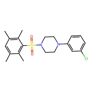 1-(3-Chlorophenyl)-4-(2,3,5,6-tetramethylbenzenesulfonyl)piperazine structure