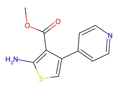 Methyl 2-amino-4-pyridin-4-ylthiophene-3-carboxylate structure