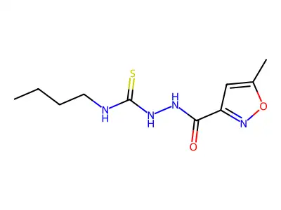 N-butyl-2-[(5-methyl-3-isoxazolyl)carbonyl]hydrazinecarbothioamide structure