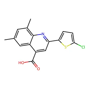2-(5-Chlorothien-2-yl)-6,8-dimethylquinoline-4-carboxylic acid structure