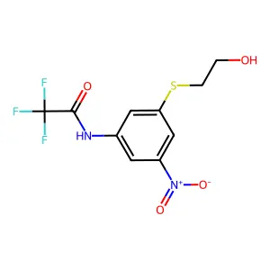 2,2,2-trifluoro-N-{3-[(2-hydroxyethyl)sulfanyl]-5-nitrophenyl}acetamide structure