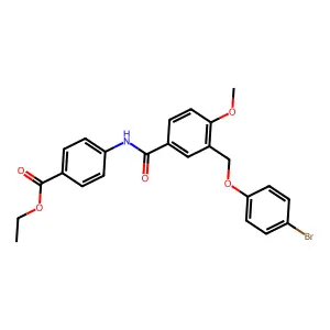 Ethyl 4-({3-[(4-bromophenoxy)methyl]-4-methoxybenzoyl}amino)benzoate structure