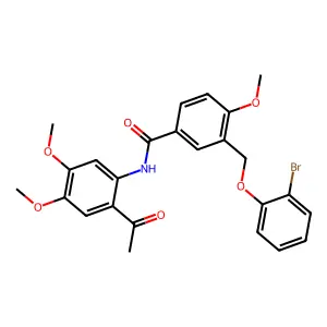 N-(2-acetyl-4,5-dimethoxyphenyl)-3-[(2-bromophenoxy)methyl]-4-methoxybenzamide structure
