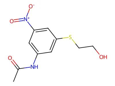 N-[3-(2-hydroxyethylsulfanyl)-5-nitrophenyl]acetamide structure