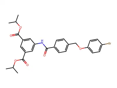 Diisopropyl 5-({4-[(4-bromophenoxy)methyl]benzoyl}amino)isophthalate structure