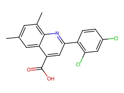 2-(2,4-Dichlorophenyl)-6,8-dimethylquinoline-4-carboxylic acid structure