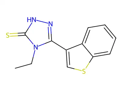 5-(1-benzothien-3-yl)-4-ethyl-4H-1,2,4-triazole-3-thiol structure