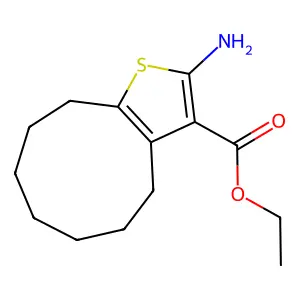 Ethyl 2-amino-5,6,7,8,9,10-hexahydro-4H-cyclonona(b)thiophene-3-carboxylate structure