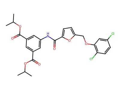 Diisopropyl 5-({5-[(2,5-dichlorophenoxy)methyl]-2-furoyl}amino)isophthalate structure