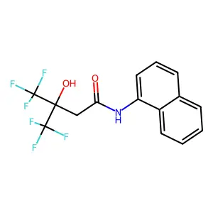 4,4,4-Trifluoro-3-hydroxy-N-1-naphthalenyl-3-(trifluoromethyl)butanamide structure
