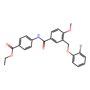 Ethyl 4-({3-[(2-bromophenoxy)methyl]-4-methoxybenzoyl}amino)benzoate structure