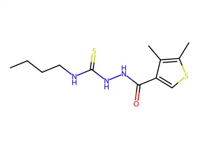 N-丁基-N'-[(4,5-二甲基噻吩-3-羰基)氨基]硫脲 structure