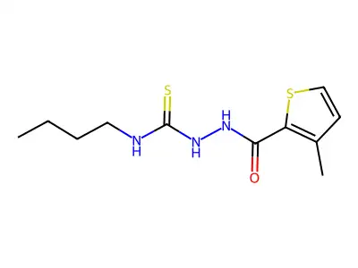 1-Butyl-3-[(3-methylthiophene-2-carbonyl)amino]thiourea structure