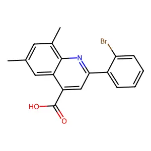 2-(2-Bromophenyl)-6,8-dimethylquinoline-4-carboxylic acid structure