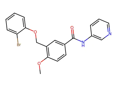 3-[(2-bromophenoxy)methyl]-4-methoxy-N-pyridin-3-ylbenzamide structure