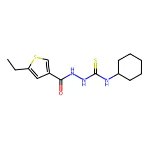 5-Ethyl-3-thiophenecarboxylic acid 2-[(cyclohexylamino)thioxomethyl]hydrazide structure