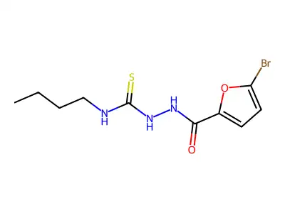 2-(5-bromo-2-furoyl)-N-butylhydrazinecarbothioamide structure